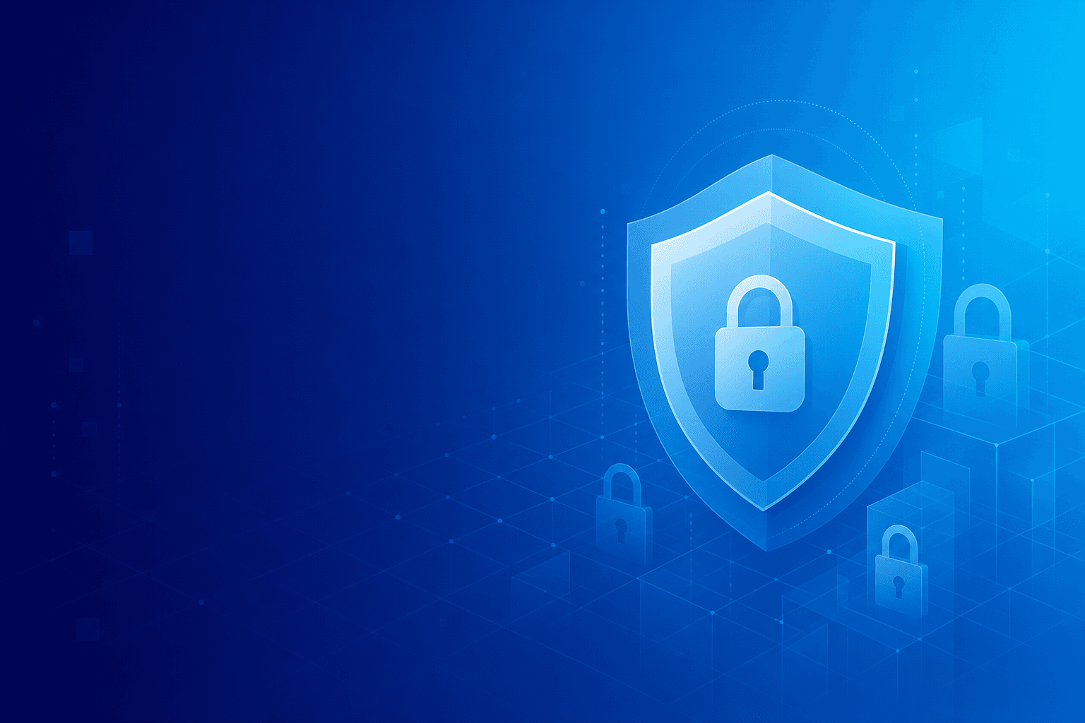 Abstract shield and privacy security illustration